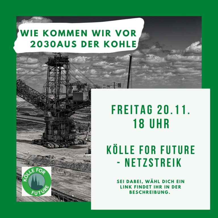 20.11.20 ab 18:00: KölleForFuture Netzstreik