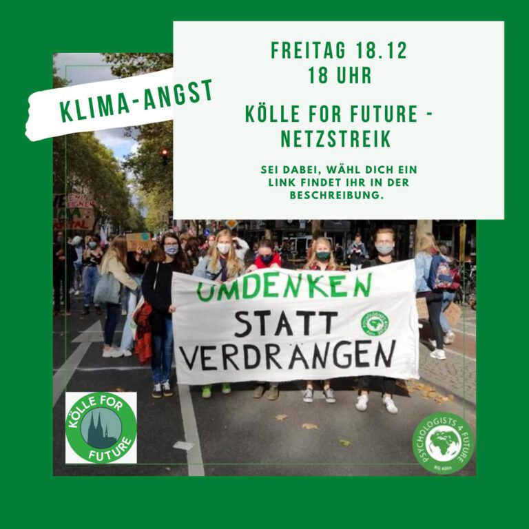 18.12.20 ab 18:00: KölleForFuture Netzstreik: Klimaangst