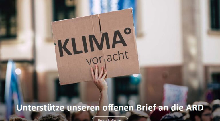 Klima vor 8: jetzt den Brief an die ARD unterschreiben!