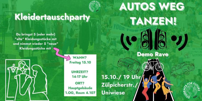 15.10.21 – Kleidertauschbörse und Verkehrswenderavedemo