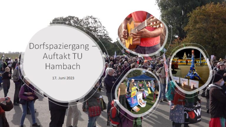 Dorfspaziergang – Eröffnung der TU Hambach