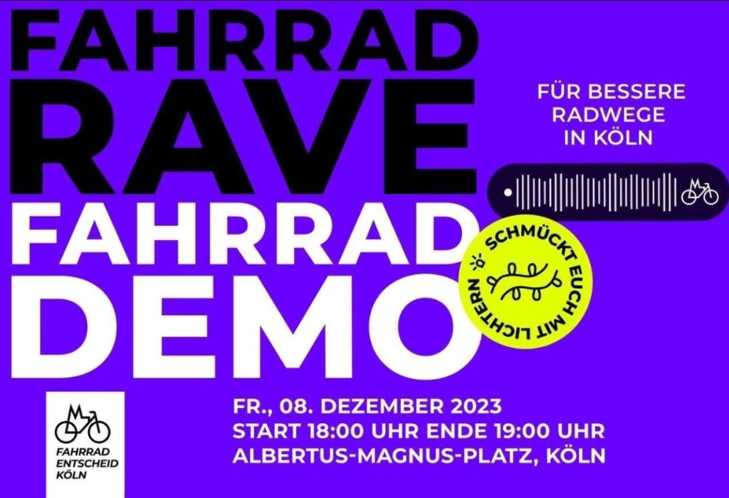 FahrradRave - Fahrraddemo Köln (08.12.2023)