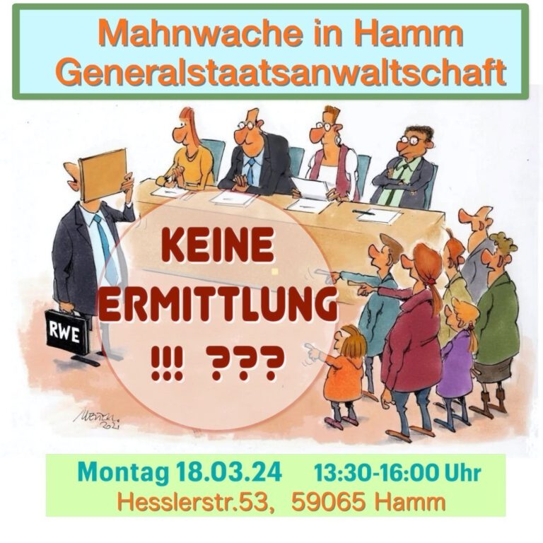 TOD durch RWE! Strafvereitelung durch Staatsanwaltschaft?