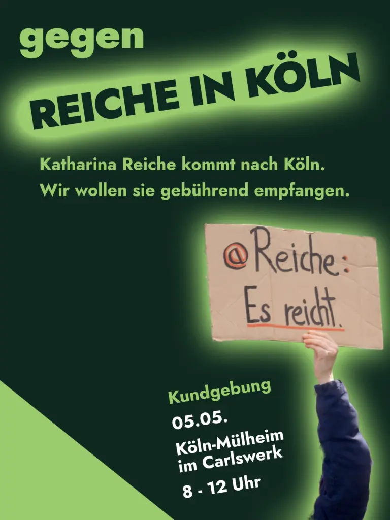 Katherina Reiche kommt am 5.5. nach Köln