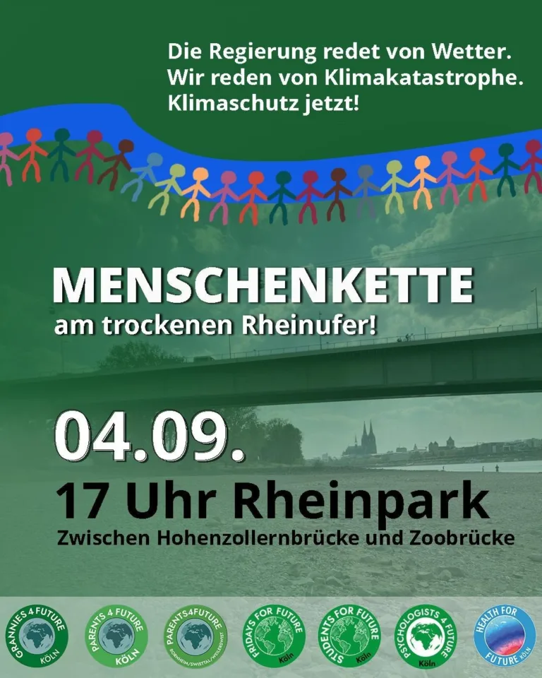 Menschenkette für Klimaschutz am 4.9.